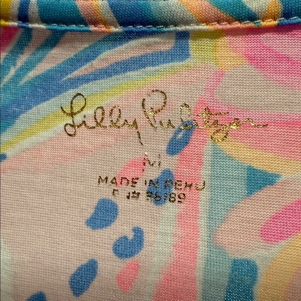 Lilly Pulitzer Beautiful Floral Women's Top sz M - Picture 2 of 3